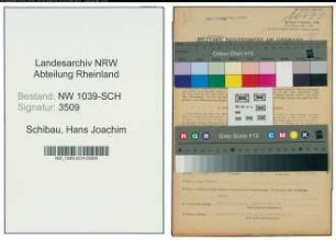 Entnazifizierung Hans Joachim Schibau , geb. 17.11.1915 ()
