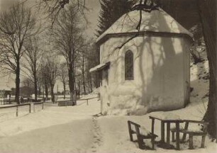 St. Loretto bei Oberstdorf im Allgäu. Appachkapelle im Winter