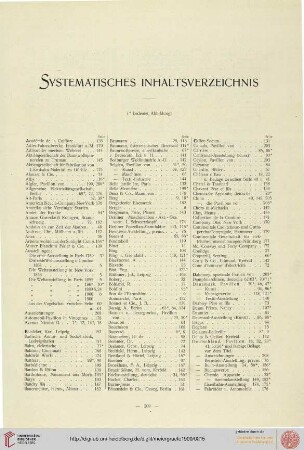 Systematisches Verzeichnis