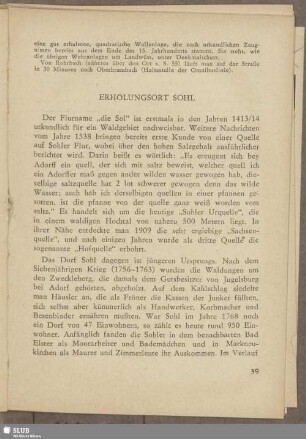 Erholungsort Sohl