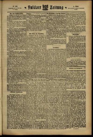 Zweite Ausgabe vom Donnerstag, den 25. Juli 1912.