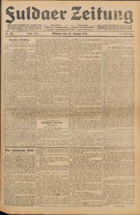 Ausgabe vom Montag, den 26. Januar 1914.