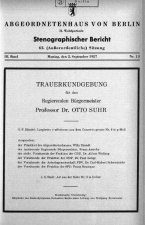 Nr. 13 (63), 2. September 1957