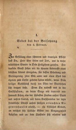 Worte des Trostes, bei der Beisetzung und an der Gedächtnißfeier der weiland Durchlauchtigsten Fürstin und Frau, Frau Louise Christiane , geb. Herzogin in Baiern, Hoheit, verw. Fürstin Reuß etc.