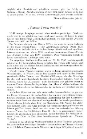 "Viatores Tertiae von 1919"