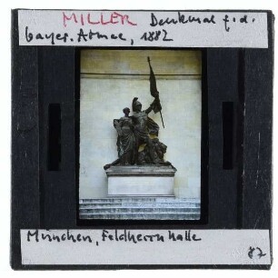 München, Feldherrnhalle,München, Miller, Bayerisches Armeedenkmal
