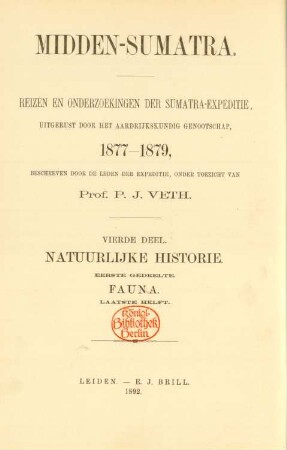 Deel 4, Gedeelte 1, Helft 2: Midden-Sumatra