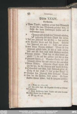 Psalm XXXIV. Dankpsalm.