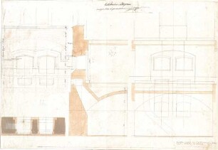 Gärtner, Friedrich von; München; Wittelsbacherpalast - Unterbau - Fenster Ost (Schnitt)