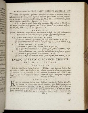 Evang. In Festo Circumcis. Christi, Luc. II, 21, Extans