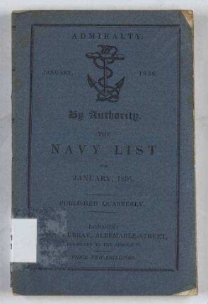 The Navy List, corrected to the 20th December, 1835.
