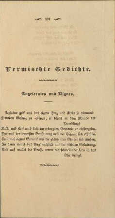 Vermischte Gedichte.