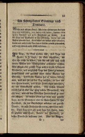 Am siebenzehnten Sonntage nach Trinitatis.