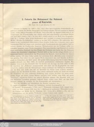 2. Zakaria ibn Mohammed ihn Mahmud, genannt al Kazwini.