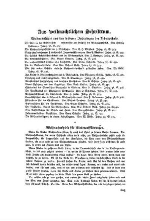 Aus weihnachtlichem Schrifttum