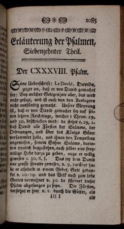 Der CXXXVIII. Psalm.