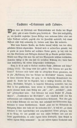 494-507 Euckens "Erkennen und Leben"