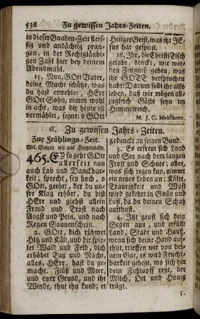 G. Zu gewissen Jahrs-Zeiten.