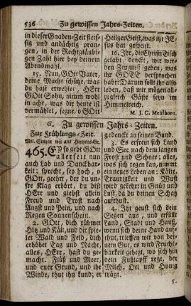 G. Zu gewissen Jahrs-Zeiten.