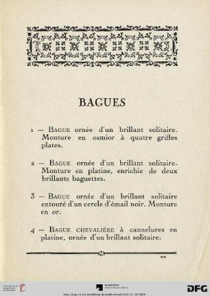 Bagues (Nr.1-21)
