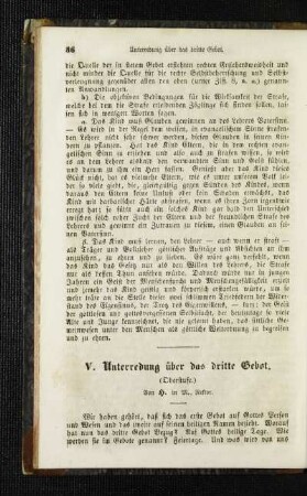 Unterredungen über das dritte Gebot : (Oberstufe)