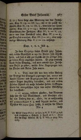 Kap. 1, v. 1. bis 4. - Kap. 4, v. 1. bis Kap. 5. v. 12.