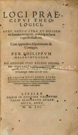 Loci praecipui theologici (Theologische Hauptbegriffe)