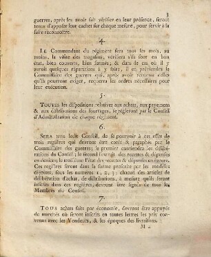 Règlement provisoire, concernant l'administration des fourrages des troupes à cheval : du 1er Avril 1788
