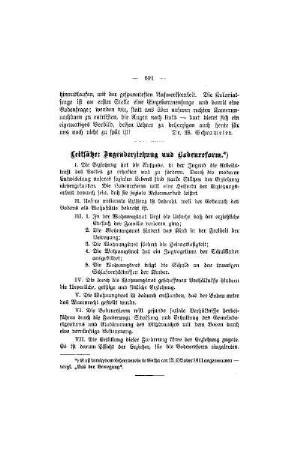 Leitsätze: Jugenderziehung und Bodenreform