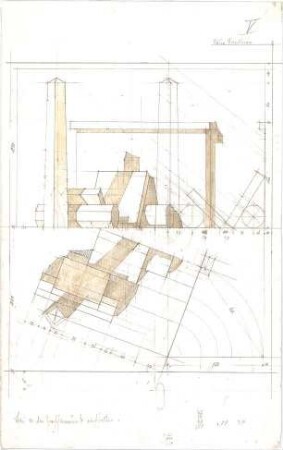 Lange, Ludwig; Darstellende Geometrie - Schattenwurf verschiedener Körper (Ansichten)