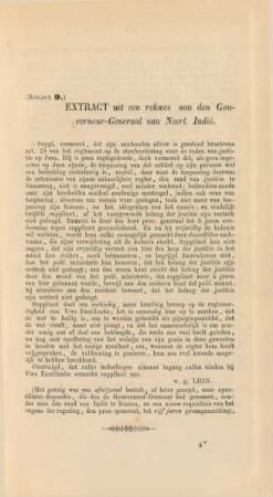 (Bijlage 9.) Extract uit een rekwes aan den Gouverneur-Generaal van Neerl. Indie