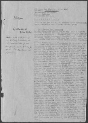 Laufen/Eyach: Pfarrbericht 1947