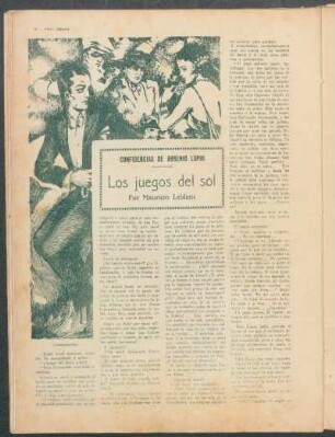 Los juegos del sol : Confidencias de Arsenio Lupín