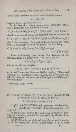 On plane curves of the fourth class with a triple and a single focus.