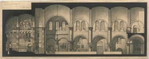 Pöhlmann, Friedrich; München; St. Anton - innere Ausstattung (Ansicht m. Schnitt)