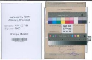 Entnazifizierung Richard Kramps , geb. 08.09.1904 (Kassierer)