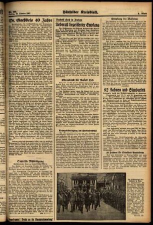 Zweite Ausgabe vom Freitag, den 29. Oktober 1937.