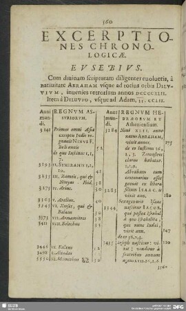 Excerptiones Chronologicae Eusebius