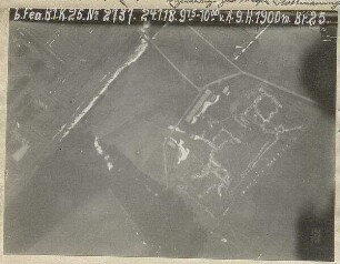 Häusergruppe westlich des Militärschießplatzes bei Freimann (1900 m)