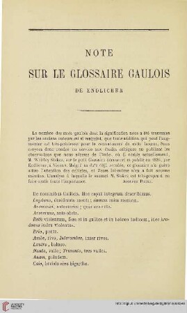 N.S. 17.1868: Note sur le glossaire Gaulois de Endlicher