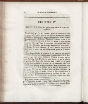 Chapitre IV. Application de la theorie des ombres aux épures de projection polaires.