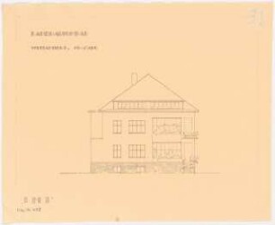 Umbau eines Landhauses Monatskonkurrenz Februar 1933: Aufriss Westansicht 1:100