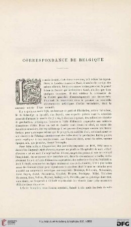 3. Pér. 7.1892: Correspondance de Belgique