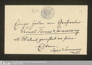 8. Briefwechsel. - B. Briefe von Soemmerring