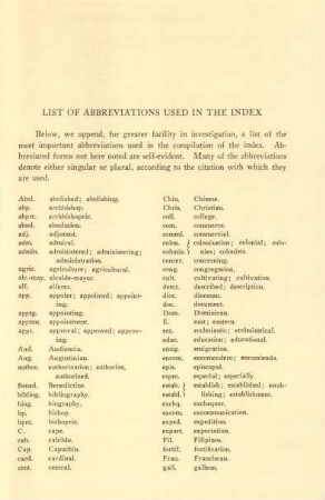 List of abbreviations used in the index