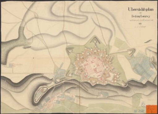 Uebersichtsplan der Festung Longwy : während der Occupation 1815