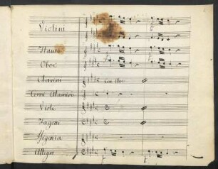 Violini/Flauto/Oboe/Clarini/Corni Alamire/Viole/Fagotti/Ifigenia/Allegro