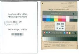 Entnazifizierung Martin Wildenhayn , geb. 19.08.1904 (Ingenieur)