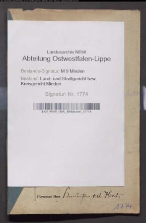 Sonstige: Oetting, Wilhelmine: