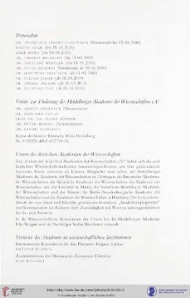 Vertreter der Akademie in wissenschaftlichen Institutionen